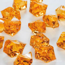 loose acrylic ice stone, colored acrylic ice stone, orange